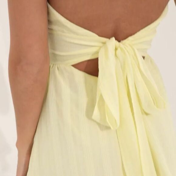 new lucy in the sky Amethyst Chiffon Romper in Yellow - Picture 2 of 7